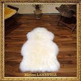 �kosiegel Lammfell Babyfell Fellteppich Schaffell TOP weiss ca.105x65x5