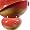 Contemporary Hanging Stoneware Pottery Planter in Cherry Red