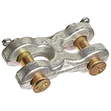 CM M605 Carbon Steel Zinc Plated Double Clevis Mid-Link for 1/4" - 5/16" Chain