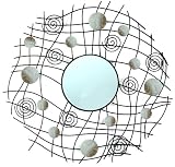 Ashton Sutton Wall Mirror, Abstract Design with Shells