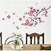 RRRLJL DIY Removable Vinyl Cherry Blooms Tree Branch Wall Decor Decal Japanese Sakura Wall Art Stickers