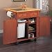 Dark Cherry Kitchen Butler&reg; with Black Granite Cutting Board By Powell Furniture