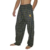 Mens NBA Indiana Pacers Plaid Cotton Thermal Sleepwear / Pajama Pants - Royal Blue & Yellow (Size: M)