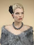 Art Deco Feather Fascinator with Scattered Crystals