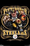(22x34) Pittsburgh Steelers (Mascot, Grinding It Out Since 1933) Sports Poster Print