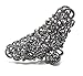 Black Austrian Crystal Hematite tone metal Bow hair claws clips pins H1379