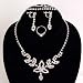 Diamantes Necklace Earrings Ring Bracelet Set 5pcs