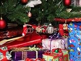 Wallmonkeys Peel and Stick Wall Decals - Wrapped Christmas Presents under the Christmas Tree - 24