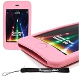 Kroo baby Pink Case for Apple iPod 2nd Generation Touch Skin Case, Silicone case for 2nd Gen iTouch 8GB, 16GB, 32GB 8G, 16G, 32G + Includes a 4-inch Determination Hand Strap