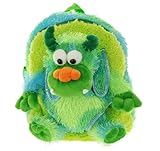 Kids Adorable Green Backpack With Monster Stuffie -Affordable Gift for your Little One! Item #DKKI-