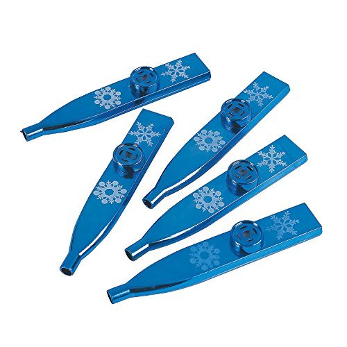 Metallic Snowflake Kazoos - 24 Pcs. - Christmas Party