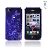 Purple Flower & Butterfly Design Protector Silicone Case Cover for Apple Iphone 4, 4th Generation Compatible for Both AT&T and Verizon Reviews 51U8GCdymrL. SL160 Purple Flower & Butterfly Design Protector Silicone Case Cover for Apple Iphone 4, 4th Generation Compatible for Both AT&T and Verizon Reviews