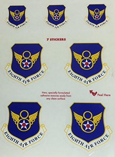 (Pack of 2) Eighth Air Force 7 Piece Sticker Sheet Set