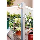 アルミカラーアルミ立水栓 補助蛇口仕様 ホワイト