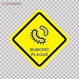 Vinyl Sticker Decal Bubonic Plague Virus Inside Sign Atv Car Garage bike (1 X 1 Inches) Fully Waterproof Printed vinyl sticker