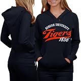 Auburn Tigers Ladies Navy Blue Far Out Pullover Hoodie Sweatshirt