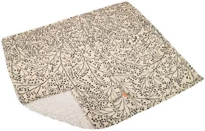 AlphaPooch Sleeper Pet Blanket, Berry Branch Black Fabric with Fleece, Large