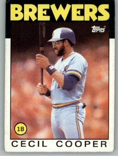Buy 1986 Topps #385 Cecil Cooper - Milwaukee Brewers (Baseball Cards) by Baseball Cards