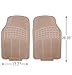 All-Weather Rubber Floor Mats - Heavy Duty for Autos - Built to Last (Beige) 3 Piece Set