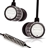 BOQARI Q1M Metal Earbuds Headphones with Microphone and Travel Case (Noir Black)