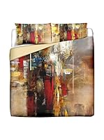 FOOL COLORS by MANIFATTURE COTONIERE Juego De Funda Nórdica Forest (Beige/Rojo)