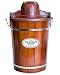 Nostalgia Electric Ice Cream Maker With 6 Qt Capacity - Old Fashioned Ice Cream Machine Makes Frozen Yogurt or Gelato in Minutes- Vintage Wooden Style Ice Cream Maker with Aluminum Canister- Dark Wood