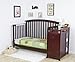 Dream On Me Niko 5-in-1 Convertible Crib with Changer, Cherry