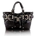 BOVARI Black Lamb XL Padlock Shopper Handtasche