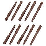 uxcell 六角ドライバービット 金属材質 六角ヒント 磁気ドライバービット 65mm長 ブラウン