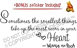 #2 Sometimes the smallest things take up the most room in your heart Winnie the Pooh wall art wall 