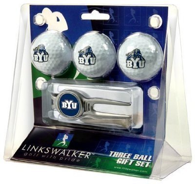 Brigham Young Cougars 3 Golf Ball Gift Pack W/ Kool Tool - Ncaa College Athletics