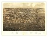 Historic Marshall, Michigan, c. 1868, Bird's Eye View Map (S) (WS)