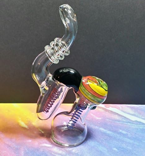 8 Inch Rasta Dual Chamber Dual Coil Stem Bubbler