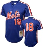 Darryl Strawberry #18 1987 New York Mets Royal Mitchell & Ness Mesh BP Jersey