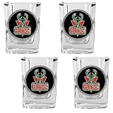 Milwaukee Bucks NBA 4pc Square Shot Glass Set