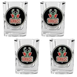 Milwaukee Bucks NBA 4pc Square Shot Glass Set by Great American Products