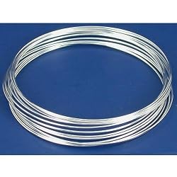 Silver Plated Memory Bracelet Wire Jewelry Making 2.25"
