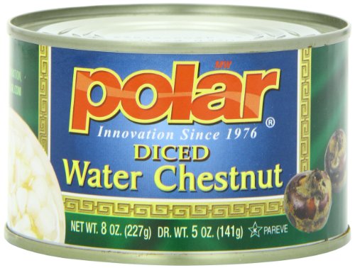 MW Polar Water Chestnuts, Diced, 8 Ounce (Pack of 12)