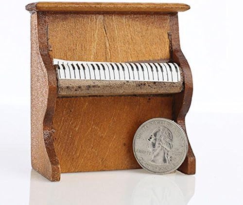 Wood Dollhouse Miniature Upright Piano