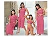 Indiatrendzs Women's Sexy Hot Nighty Dark Pink 6pc Set Bedroom Sleepwear Freesize