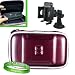 Garmin GPS Navigator CANDY GLOSS PURPLE accessory, protective hard-shell portable carrying case with carabiner clip for Garmin GPS Navigator nuvi 765/765T+GPS windshield Mount!!+VG *LIVE*LAUGH*LOVE* Wrist Band