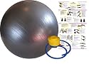 Show me the Fitness Anti-Burst Exercise Ball w/ Pump and Exercise Chart. Medium (55 cm)