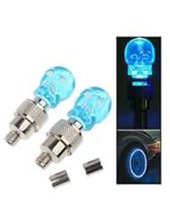 Automotive Parts and Accessories: Relefree FDS-35117 Skull Flashing LED Wheel Tyre Valve Cap - fds