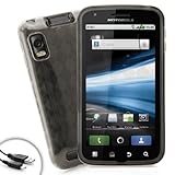 Sleek Shock-Absorbing Protective Case Cover Skin for AT&T Motorola Atrix 4G Mb860 Android Smartphone ** Includes Micro-USB Charge Cable**