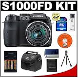 FujiFilm FinePix S1000fd Digital Camera with 4GB SDHC Memory Card + 4 AA Batteries + Case + Cameta Bonus Accessory Kit