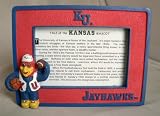 KANSAS JAYHAWKS CHALKTALK MASCOT FOOTBALL BASKETBALL SPORTS PICTURE FRAME.