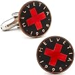 Hand Painted Authentic Swiss Helvetia Coin Cufflinks