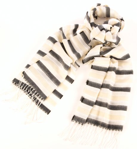 Per Una Tasselled Multi Stripe Scarf