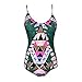 Weixinbuy Womens Floral One Piece Swimsuit Bathing Swimwear Push Up Padded