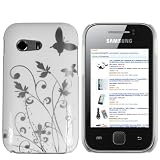 mumbi Schmetterling Blumen H�lle Samsung Galaxy Y Schutzh�lle (Harte R�ckseite) Butterfly wei�von "mumbi�"